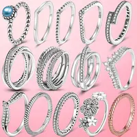 Hot Sale 925 Silver Stackable infinite Heart Daisy Flower Ring For Women Original Silver 925 Rings Brand Jewelry Gift