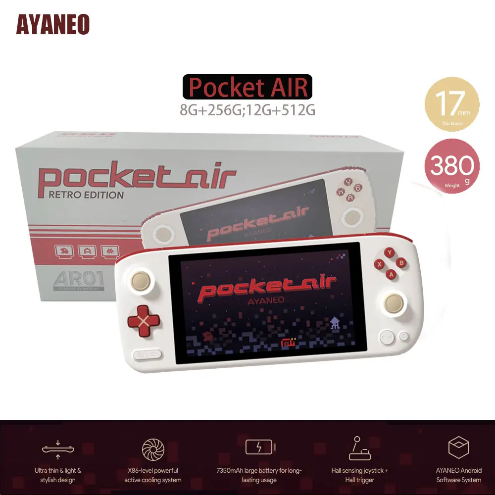 AYANEO карманная воздушная Ретро портативная консоль DDR5 RAM 8G 16G SSD 256G 512G Android OS MediaTek Dimensity WIFI6 BT5.2 игровой мини-ПК