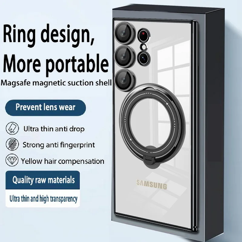 Magnetische Handyhülle Mit Ringhalter Für Samsung Galaxy Modelle_voghion.com