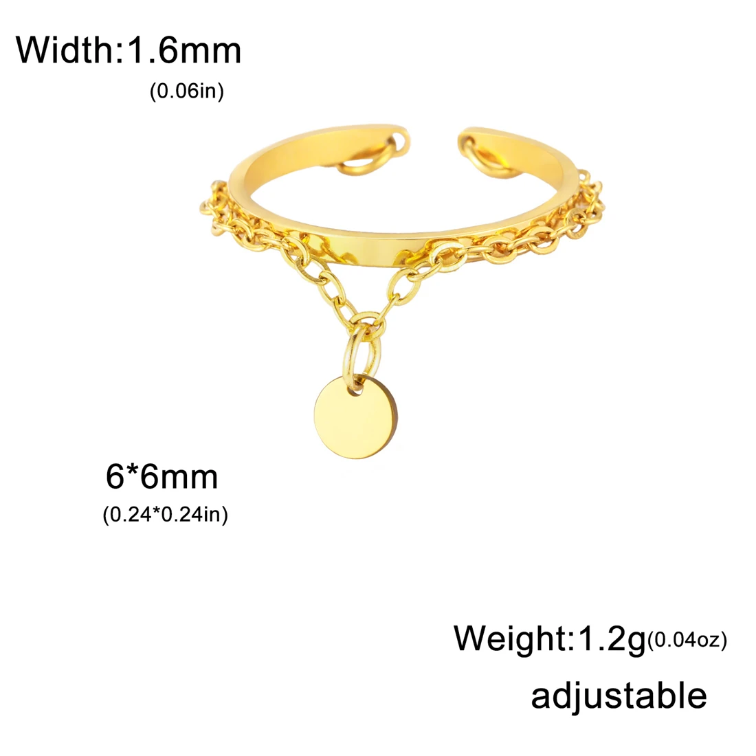 Davidstern Kreuz Ring Edelstahl Mode Planet Schmetterling Fünfeck Anhänger Ringe Doppelschichten Party Schmuck Geschenk – Detail 34