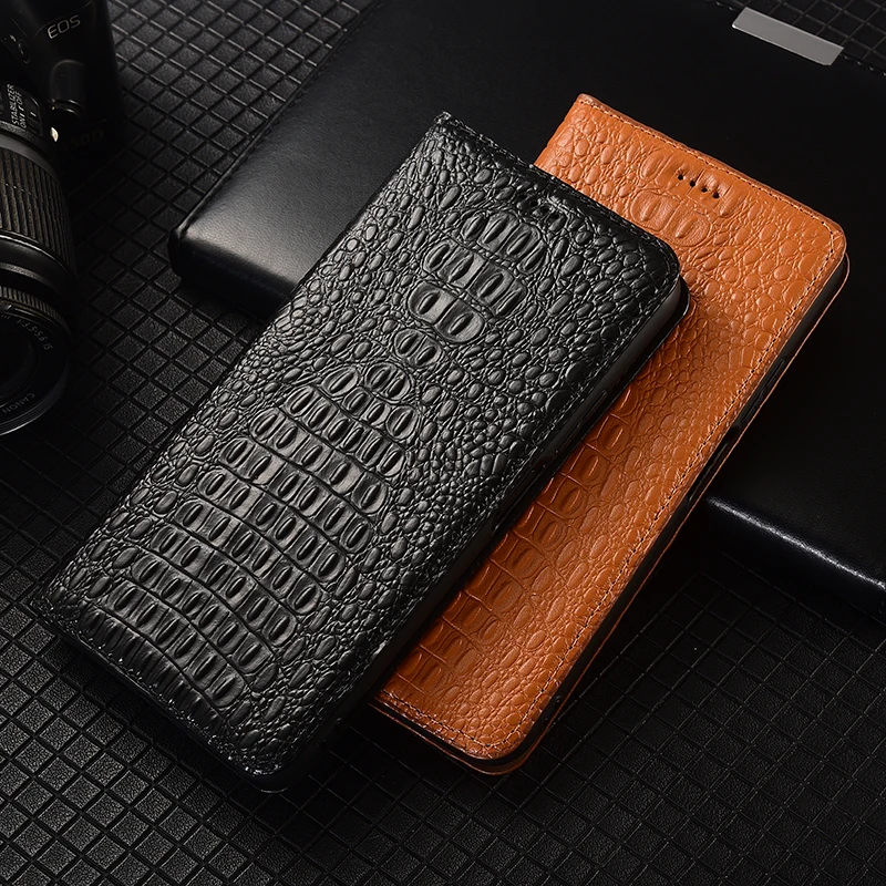 Premium Genuine Leather Flip Cover Wallet Phone Case Shell