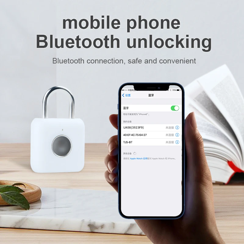 

Anti-Theft Padlock Travel Bag Bluetooth Lock Smart One Touch To Open Unlock Intelligent Anti-theft Devices Waterproof