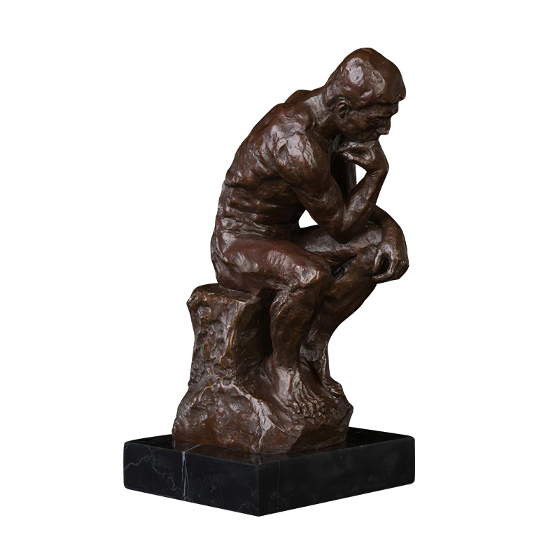 

DH-037B office decoration the Thinker Statue Figurine Collectible Vintage Classical Thinking Man Sculpture by Rodin