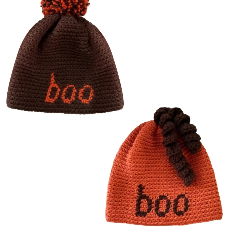 

L5YA Winter Adult Knitted Hat with Jacquard Letter Pattern Cold Weather Windproof Hat