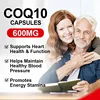 Soomiig 120 Capsules CoQ10 + Resveratrol Capsules Supplement, Support Energy, Vitamins, Heart Health and Blood Pressure Levels