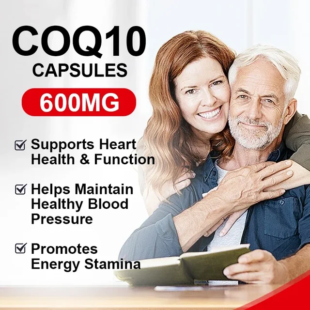Soomiig 120 Capsules CoQ10 + Resveratrol Capsules Supplement, Support Energy, Vitamins, Heart Health and Blood Pressure Levels