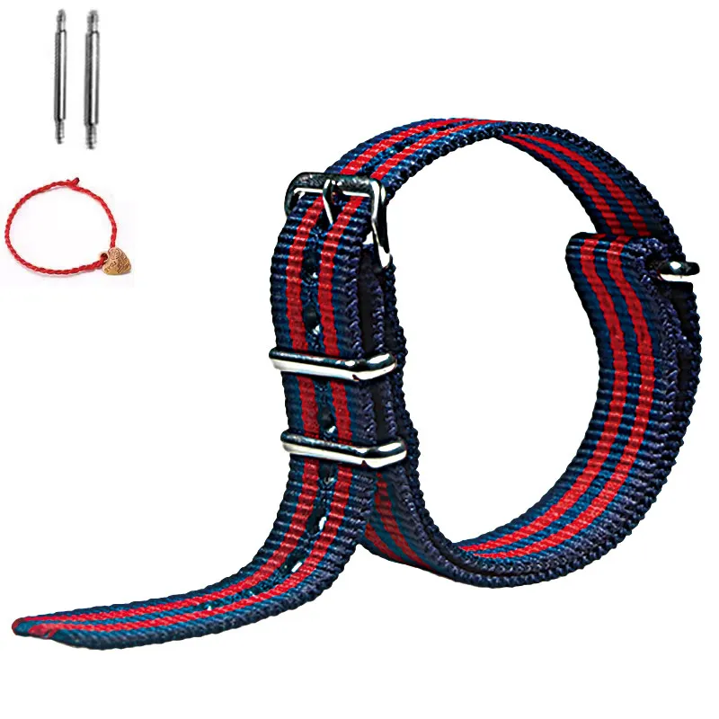 Universal Nylon Canvas Weave Watch Strap - One Piece Loop Wristband