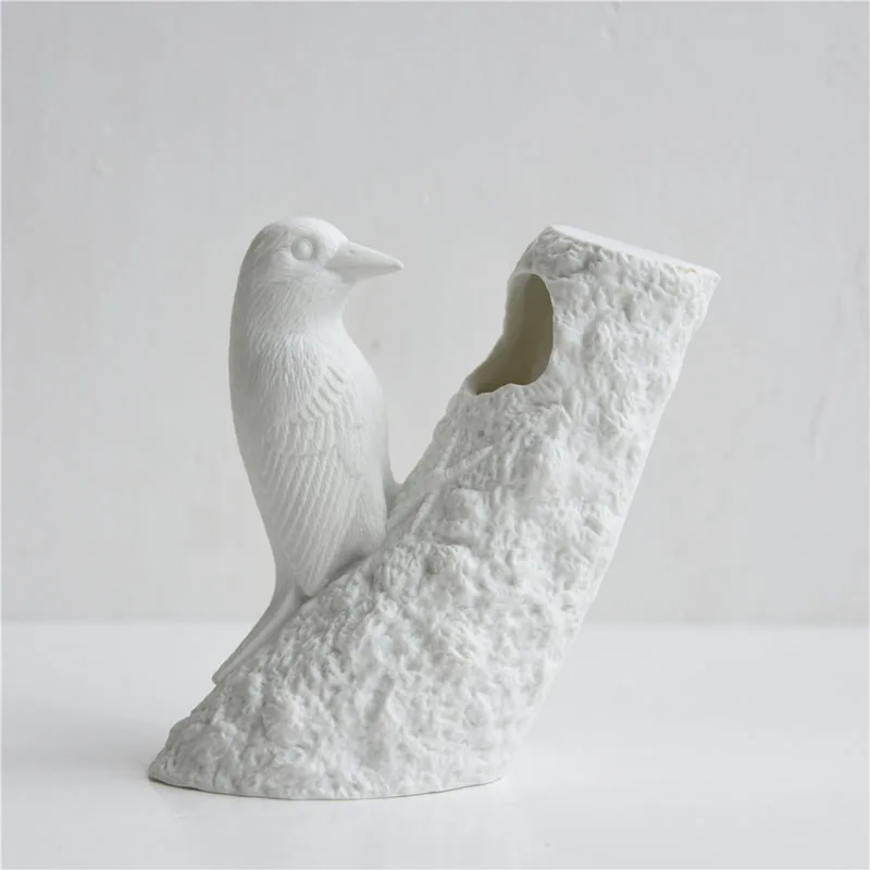 

Трехмерные настенные керамические украшения для ваз в виде птиц, креативный крючок для птиц, украшение для дома, вешалка для ювелирных изделий, европейский стиль