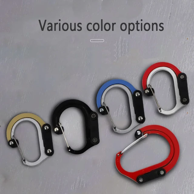 Fitness Invention Carabiner Clip 5 PCS Snap Hooks Heavy Duty, Large, Black  , Clip Hooks