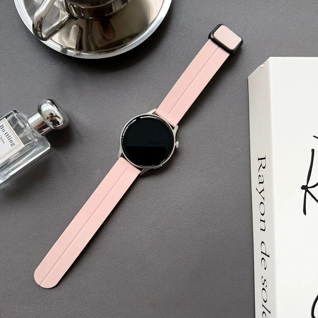 Silicone Magnetic Buckle Band - 22mm/20mm Adjustable Sport Strap