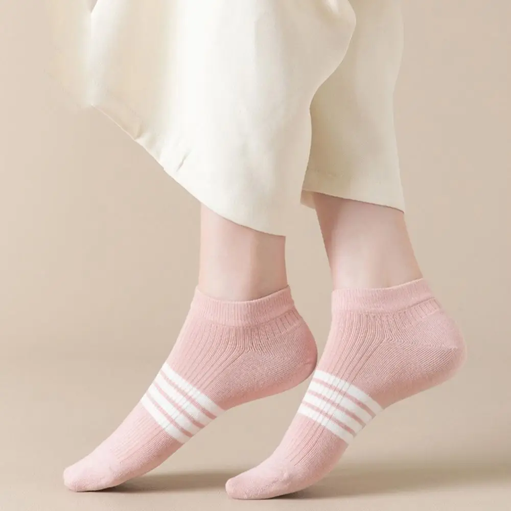 

Удобные для девочек летние поглощающие пот носки для женщин женские Чулочные изделия носки тапочки носки-лодочки полосатые носки-лодочки