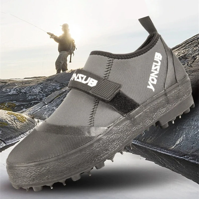 Chaussures de pêche polyvalentes - Bottes à crampons pour pêche en mer, plage, rochers et rivière