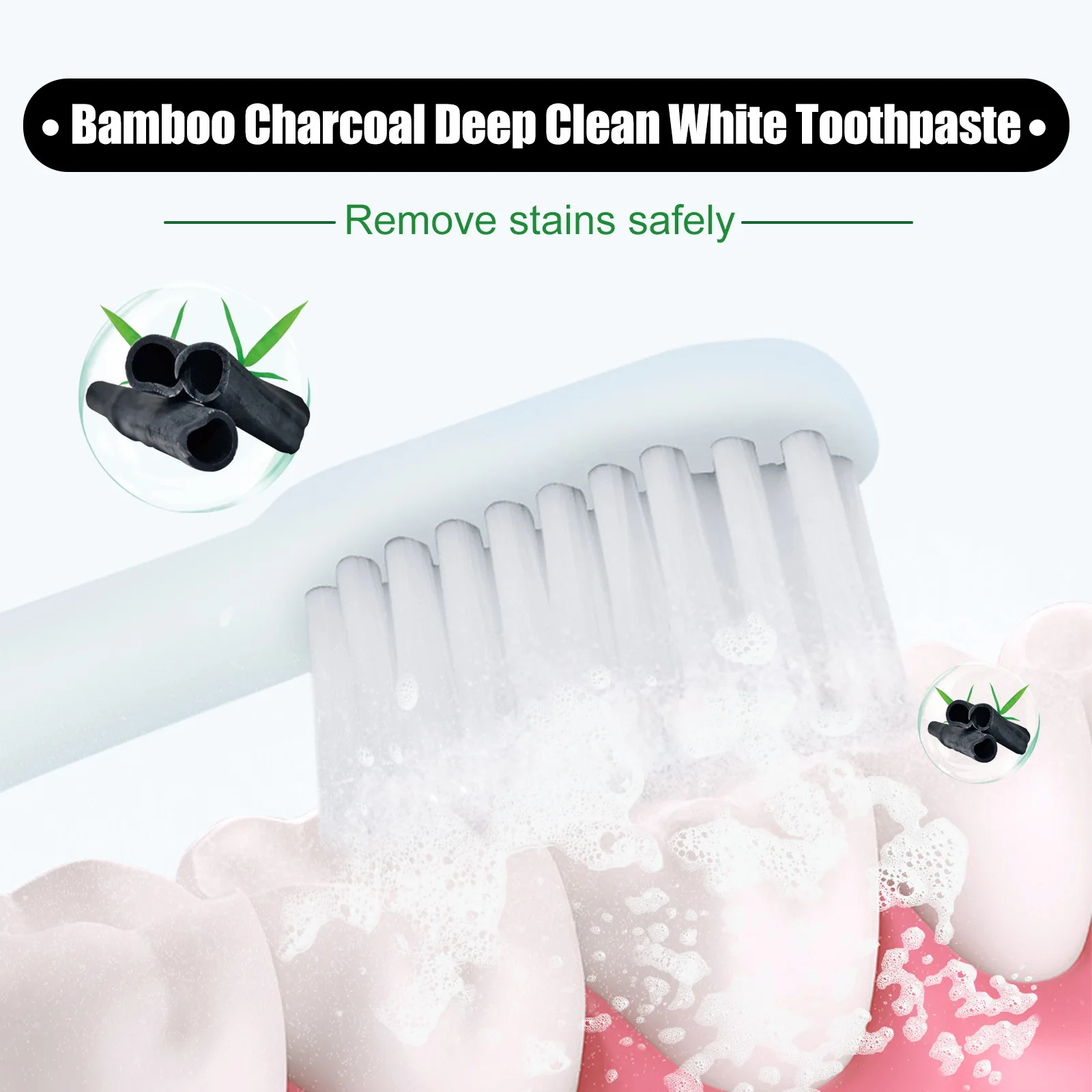 Bamboo Charcoal Toothpaste Yellow Teeth Bad Breath Remover Dark Teeth Brightening Cleaning Tooth Stain Gums Repair Toothpastes