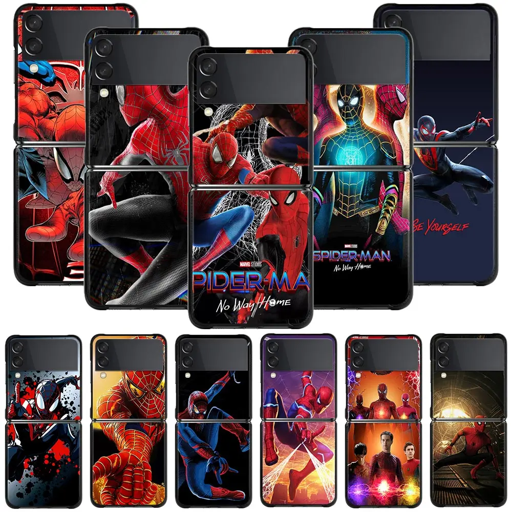 Custodia Per Samsung Z Flip3 5G Hard Pc Funda Per Galaxy Z Flip 3 Zf Cover Pieghevole Antiurto Marvel The Amazing Spider Man 3