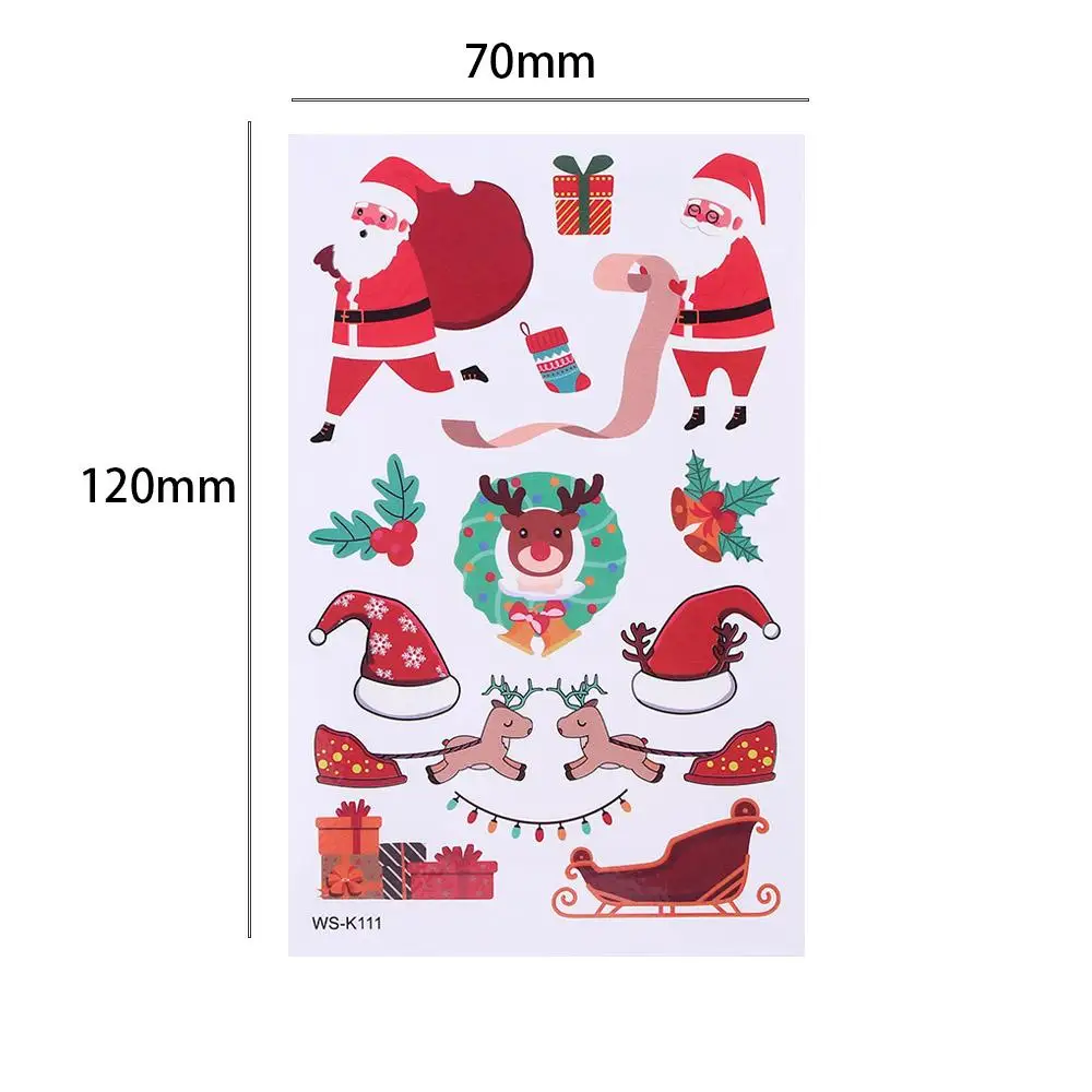 Festival supplies Arm Neck Decorate Gift Cartoon Christmas Tattoo Stickers Fake tattoo Temporary Tattoos Body Art Decals