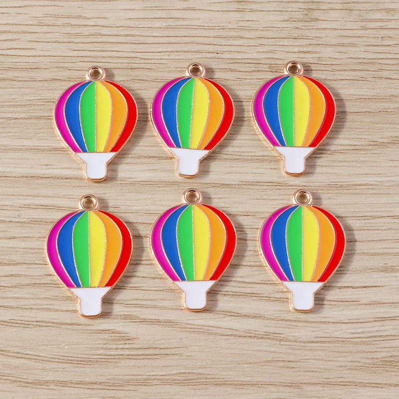 10 Stück niedliche bunte Regenbogen-Liebesherz-Anhänger für die Herstellung von Halsketten, Ohrringen, Armbändern, DIY-Handwerk, Schmuckzubehör – Detail 16