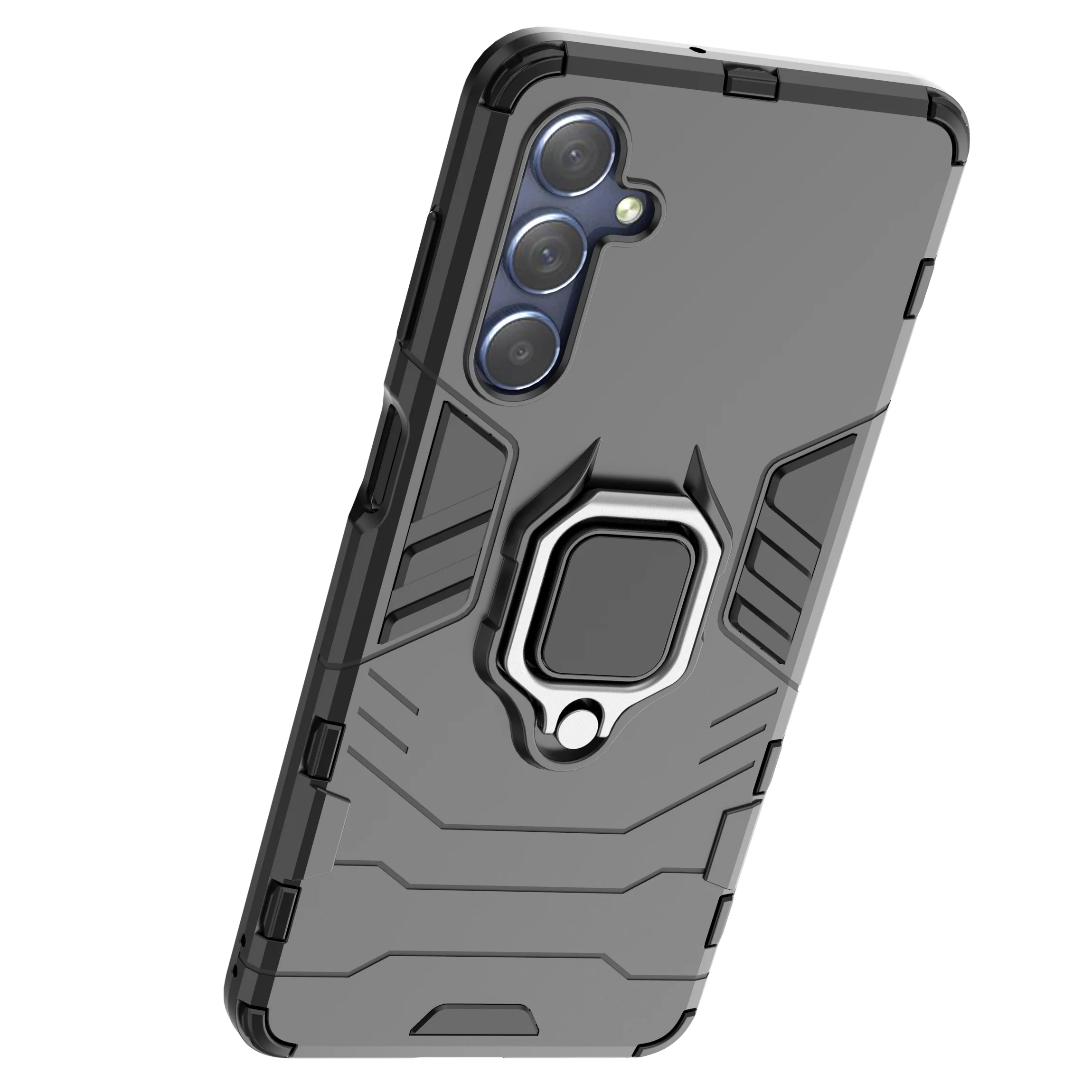 Shockproof Phone Case with Ring Stand and Enhanced Protection