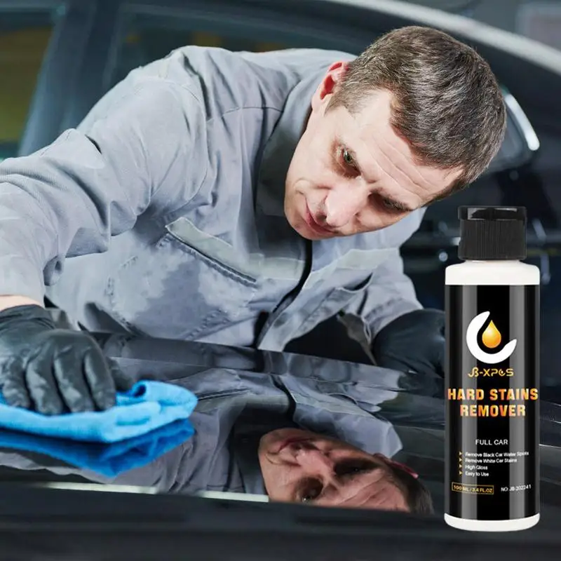 100ml Car Hard Water Stain Remover Long Lasting Shine Auto Scratch Swirl Glass Oil Film Cleaner Car Window Glass Cleaning Agent