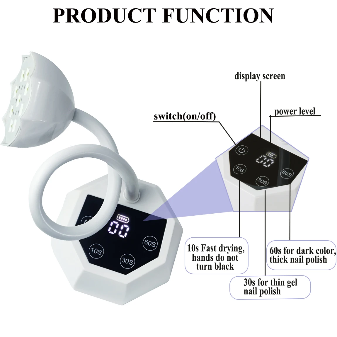 충전식 네일 램프 UV LED 네일 건조기 자동 감지 터치 컨트롤 네일 램프 빠른 건조 네일 라이트 네일 도구