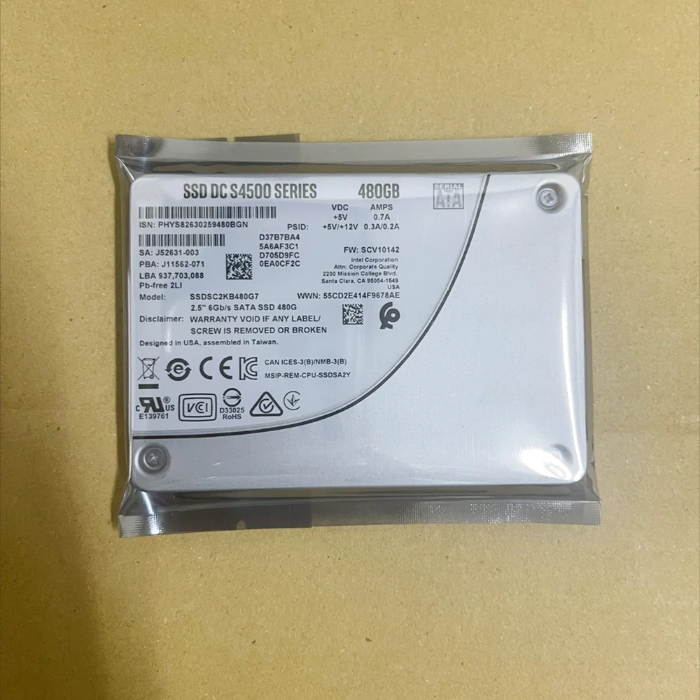 Original DC S4500 Series SSD 3.8TB 1.92TB 960GB 480GB 240GB 2.5" SATA III Solid State Drive TLC 6Gb/s SSD For Intel