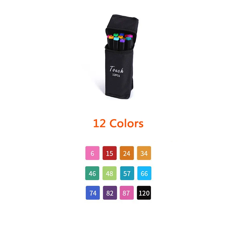 120 Color Alcohol Marker Pens， Bright Permanent ，for Coloring Art Markers  for 