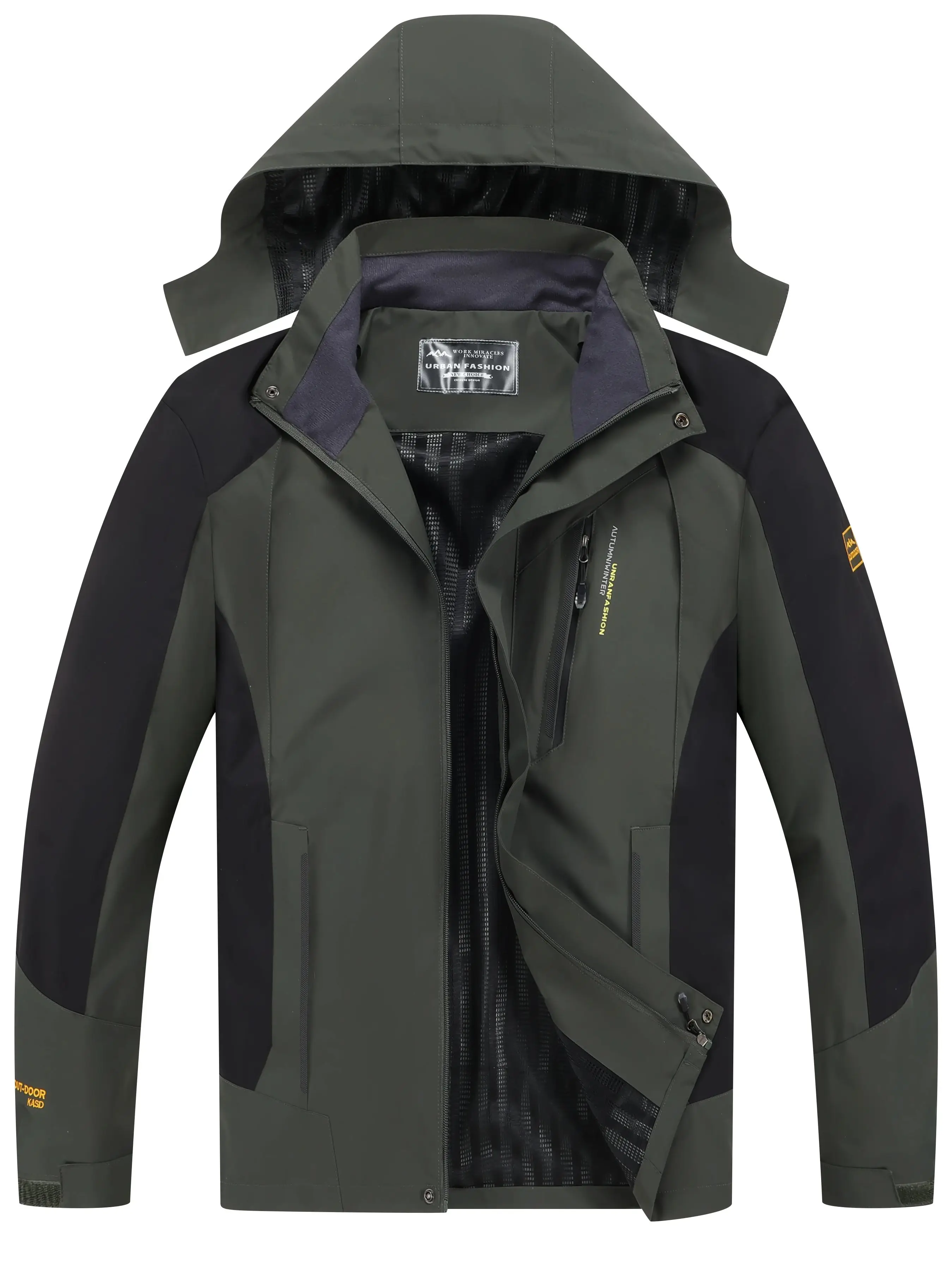 Veste de pêche imperméable grande taille homme - Veste coupe-vent randonnée chasse trekking