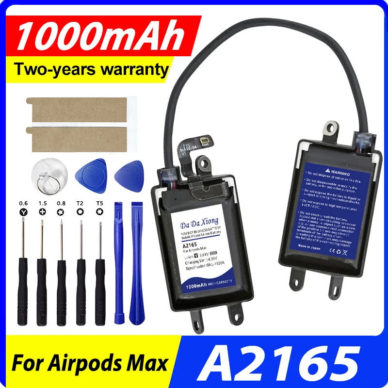 A2165 New Hight Battery Real For Airpods Max earphone 1000mAh + Free Tool