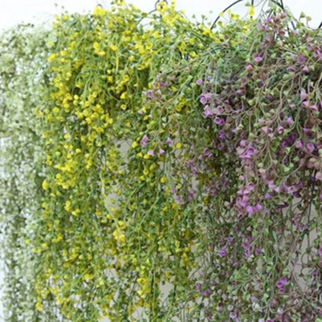 Artificial Plants Vines Wall Hanging Simulation Creeper Wall Hanging Indoor  Green Plant Wall Decoration Fake Flower