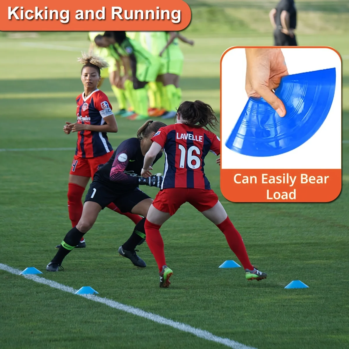 50pcs Thickened Soccer Cones With Carry Bag And Holder For Sports Training, Football, Basketball Practice Equipment Goal Socer
