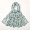 Châles en coton rayonne pour femmes musulmanes, Hijab Modal, écharpe unie, grande taille, Turban islamique, bandeau 190x85cm