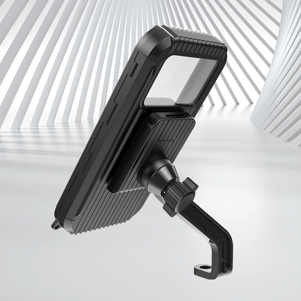 Bike Handlebar Bracket Strong Suction Waterproof Phone Holder Case 360 Degree Rotation Motorbike Phone Stand for Phone 4-7 Inch