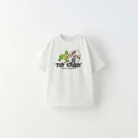 New Design Tees 1-7Age Children Clothing Casual Loose Trendy Tops Cute Short Sleeve TShirts Printing Tops For Boys And Girls 2