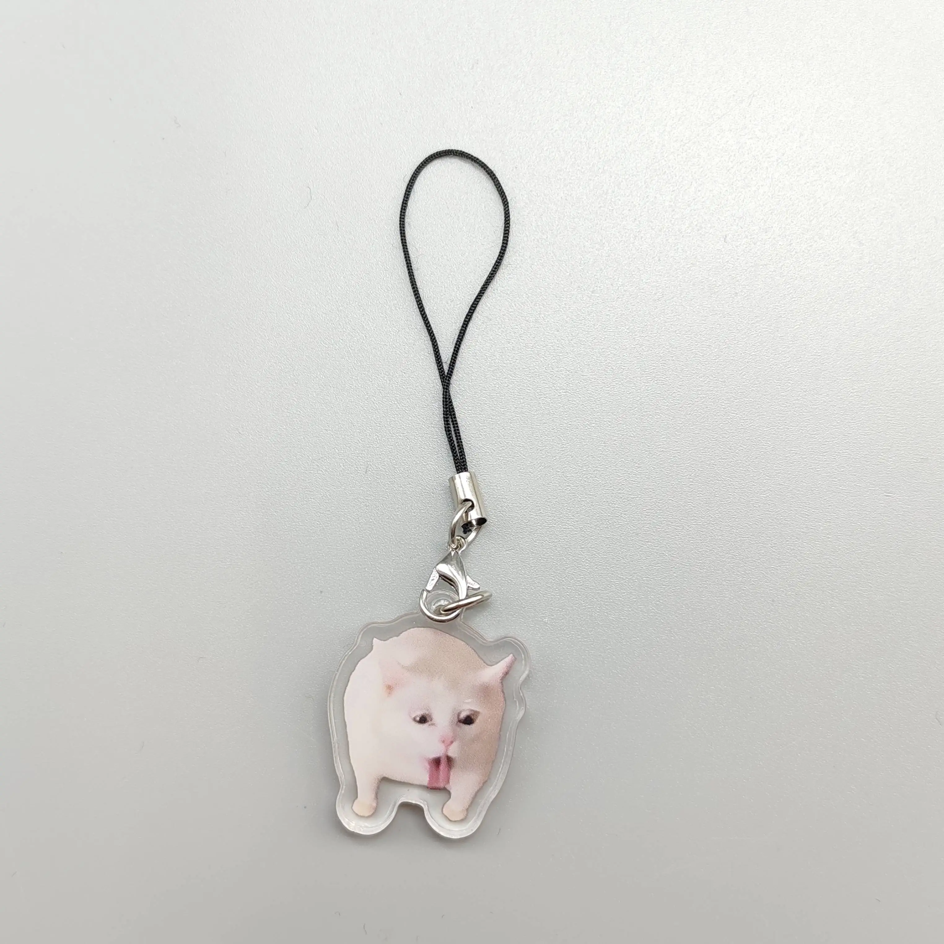 Key Chain Mobile Phone Charm Car Pendant Cute Cat Vomit Meme Dog With Red Mask Meme Black Cat Screaming Meme Cat In War Meme