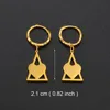 Anniyo Small Earrings for Women Girls Gold Color and Stainless Steel Kiribati Earring Island Style Jewelry #034021 5