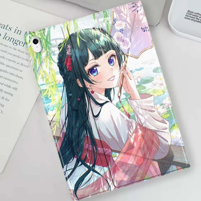 Anime Maomao Girl Soft Tablet Case with Pen Tray