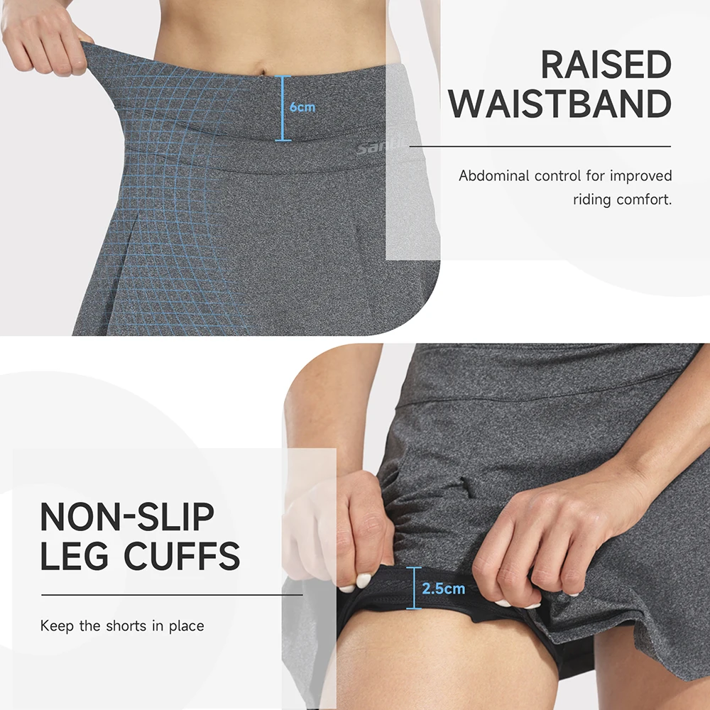 Santic Women's Cycling Shorts Summer Cycling Skirt Pants Foam Cushioning Anti-Shock BL24C05182