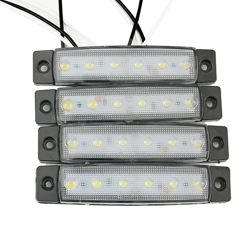

4 Pack LED Navigation Lights, 12V Waterproof Trailer Truck Bus Van Bow Lights, 6-LED Ultra-Bright With Durable Long-Lasting