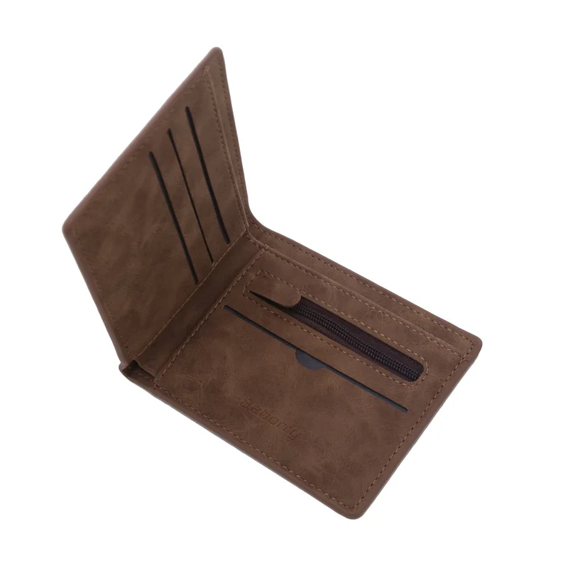 New Mens Foldable Short Wallet PU Leather Coin Pocket Change Slim Mini Purse Credit Card Holder Carrying Thin Wallet