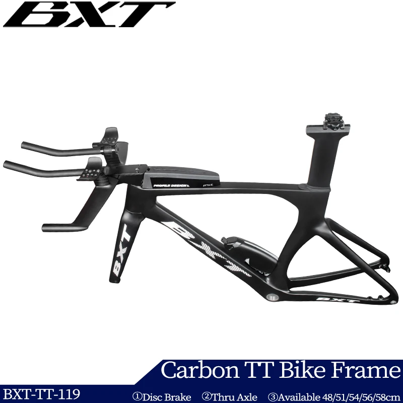 Cadre Vélo Contre-la-montre Colbert TT En Carbone – Taille 56 Cm (X-Large), Fourche Et Tige De Selle Incluses