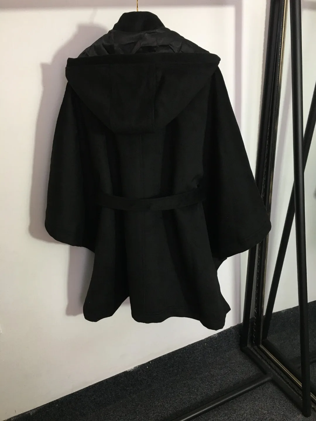 

2023 Autumn/Winter New Standing Collar Hoodie Wool Coat Cloak Coat
