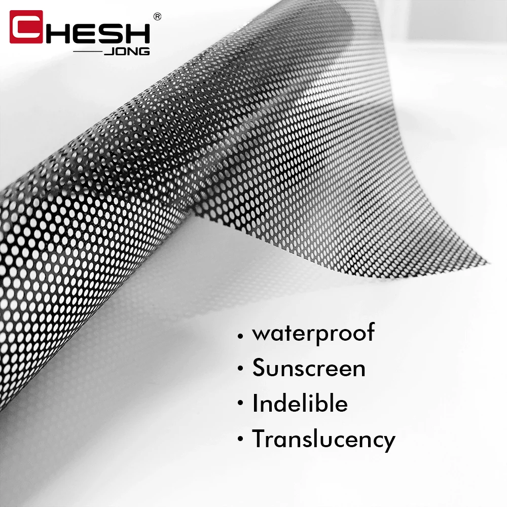Black Mesh Car Sticker Black One Way Vision Car Film Sticker Headlight ...