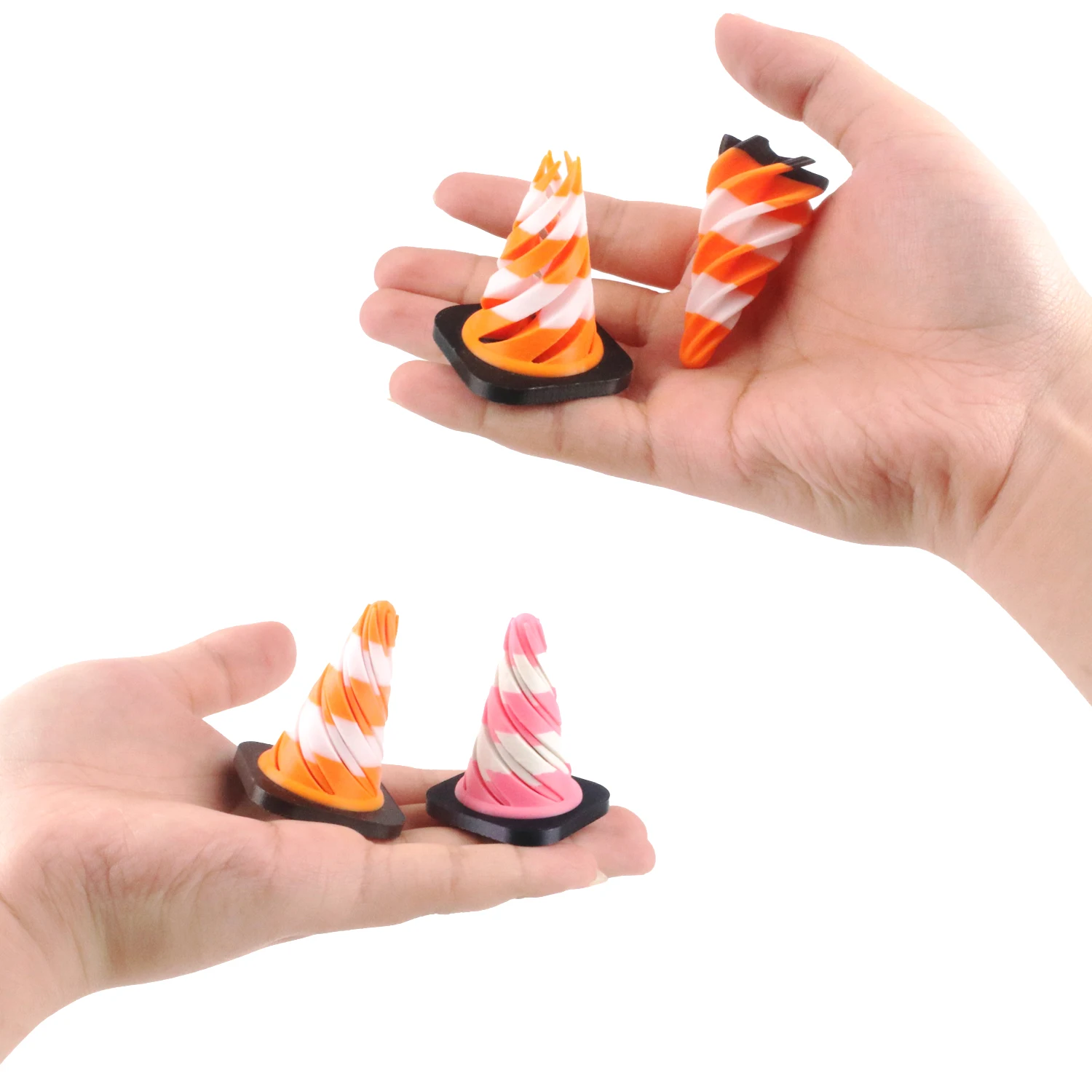 Fidget Toy 3D Printed Traffic Bucket Spiral Cone Simulated Obstacle Traffic Bucket Model
