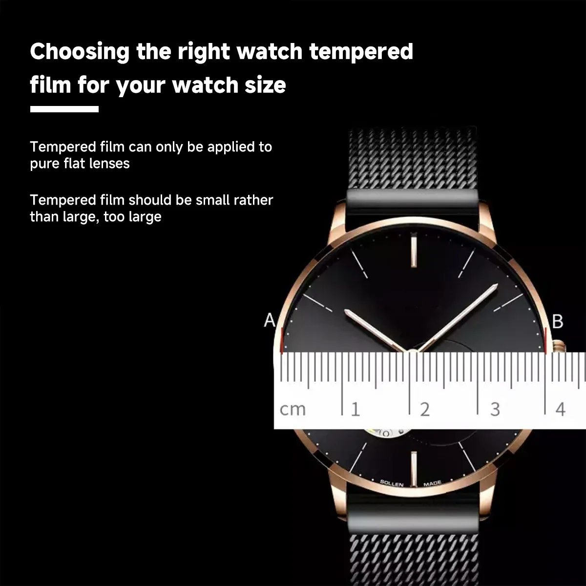 Universal Tempered Glass Smartwatch Screen Protector Film (26-46mm, 1-5PCS)
