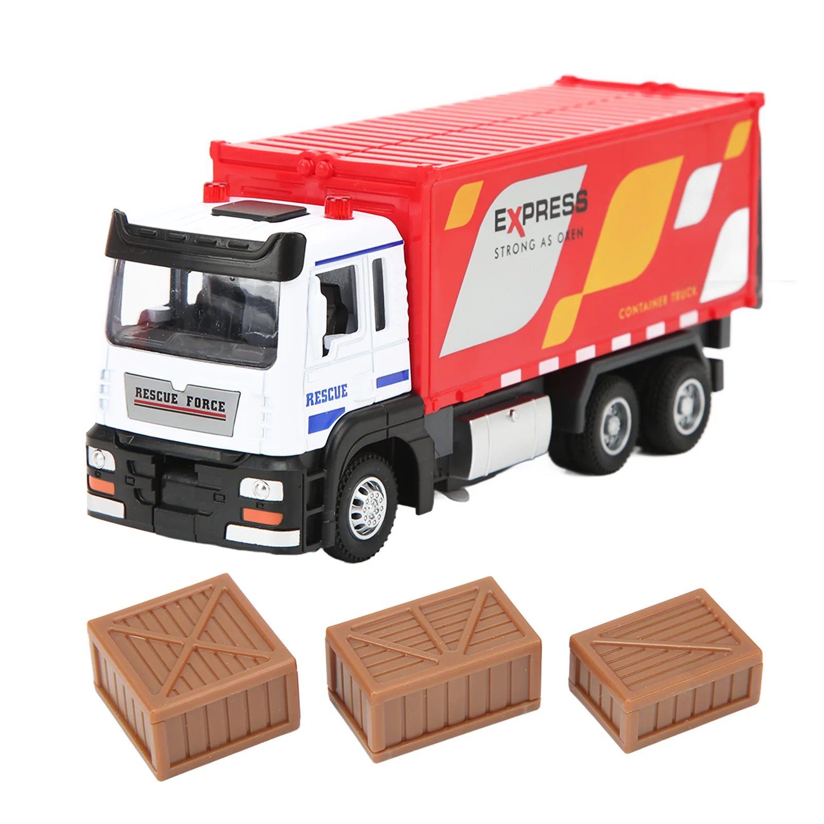 1:32 Electric Semi Truck Toy 4 Open Door Transport Truck Model With Light And Music Gift For Kids classic train tram diecast pull back model with led music developmental kids toy