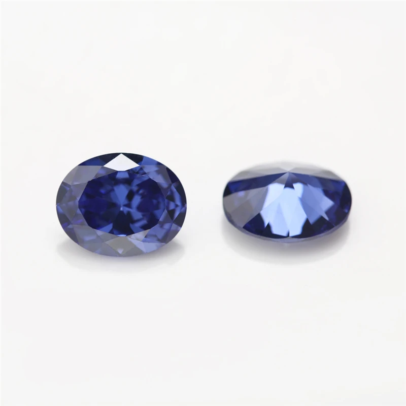 3x5~10x12mm ovale Form Zirkonia synthetische Edelsteine 5A lose CZ Steine grün meer blau Kaffee Rhodolith Tansanit Farbe – Detail 3