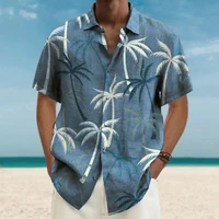 Hawaiian Shirts For Men Short Sleeve Tops New Coconut Treeo Graphic 3d Shirt Fashion Streetwear 5XL Summer Clothing Men’s Blouse