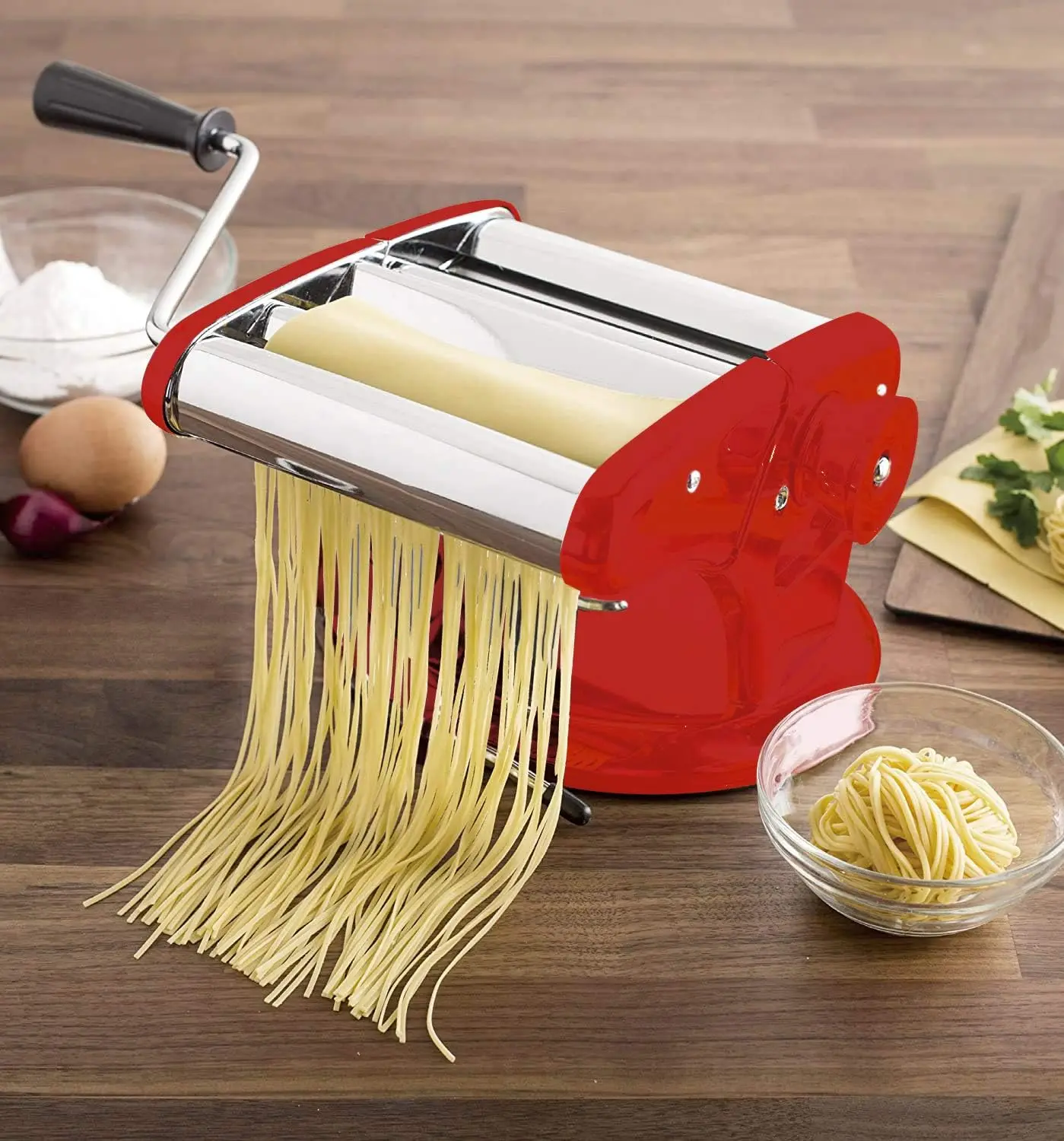 Unique Patented Suction Base for No-Slip Use of Stainless Steel Pasta Roller Machine - 150 mm 2