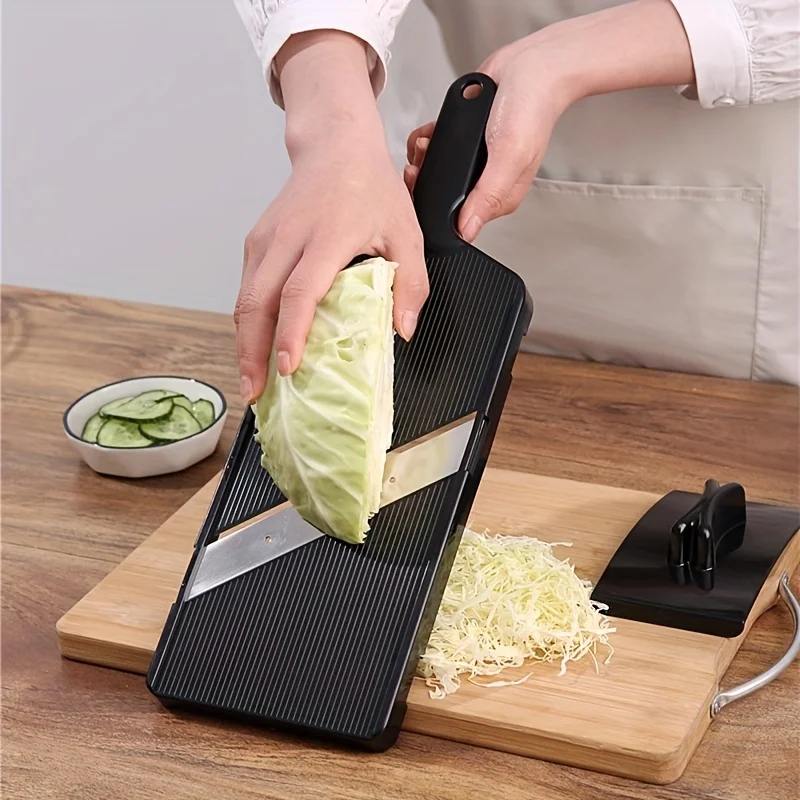 

Versatile Mandoline Vegetable Slicer: Precision Cuts, Easy Clean, Safety Guard - Ideal for Julienne & Cabbage