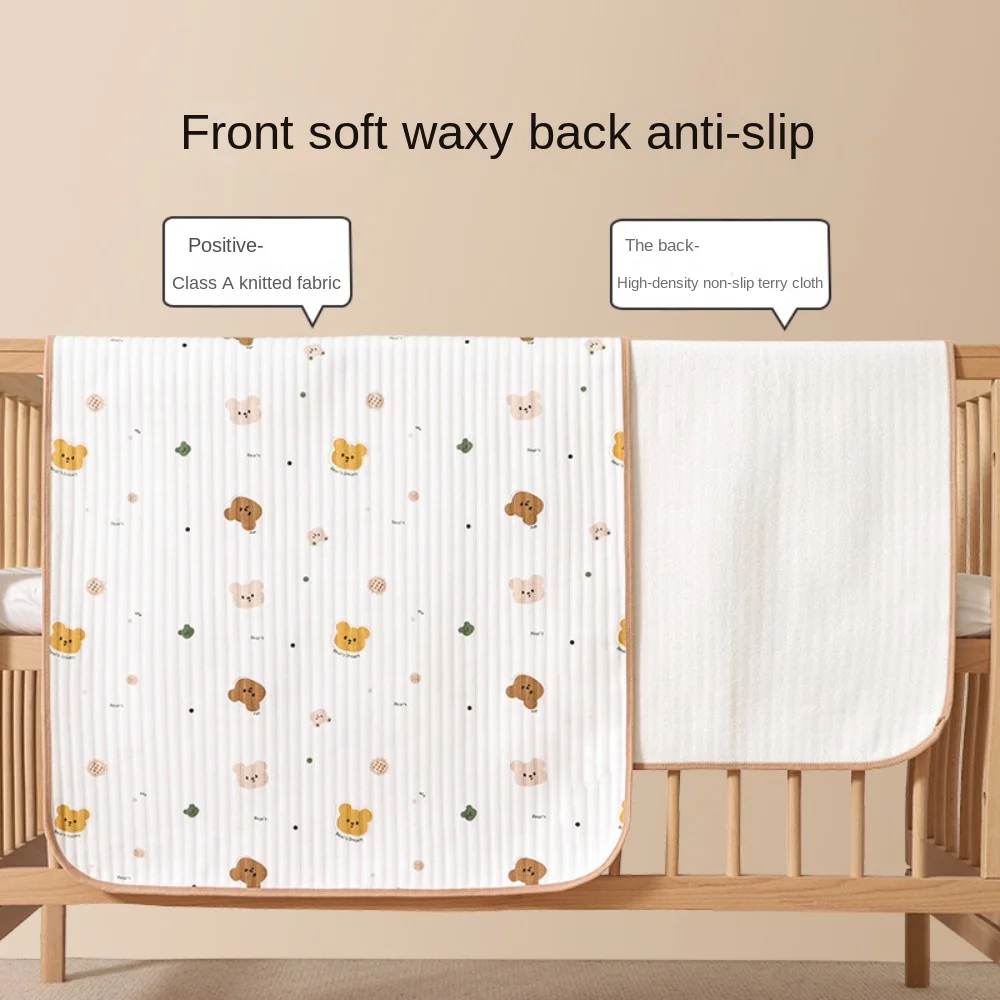 Cute Waterproof Mat Infant Diaper Mat Breathable Pure Cotton Baby Nappy Baby Bedding Toddler Changing Table Changing Pad Travel