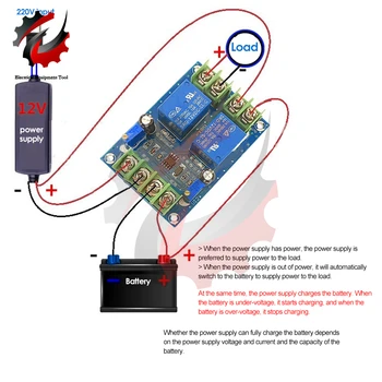 แบตเตอรี่ Power Failure ชาร์จอัตโนมัติควบคุมแผงวงจรจ่ายไฟอัตโนมัติโมดูลฉุกเฉินเบรกเกอร์โมดูล 1